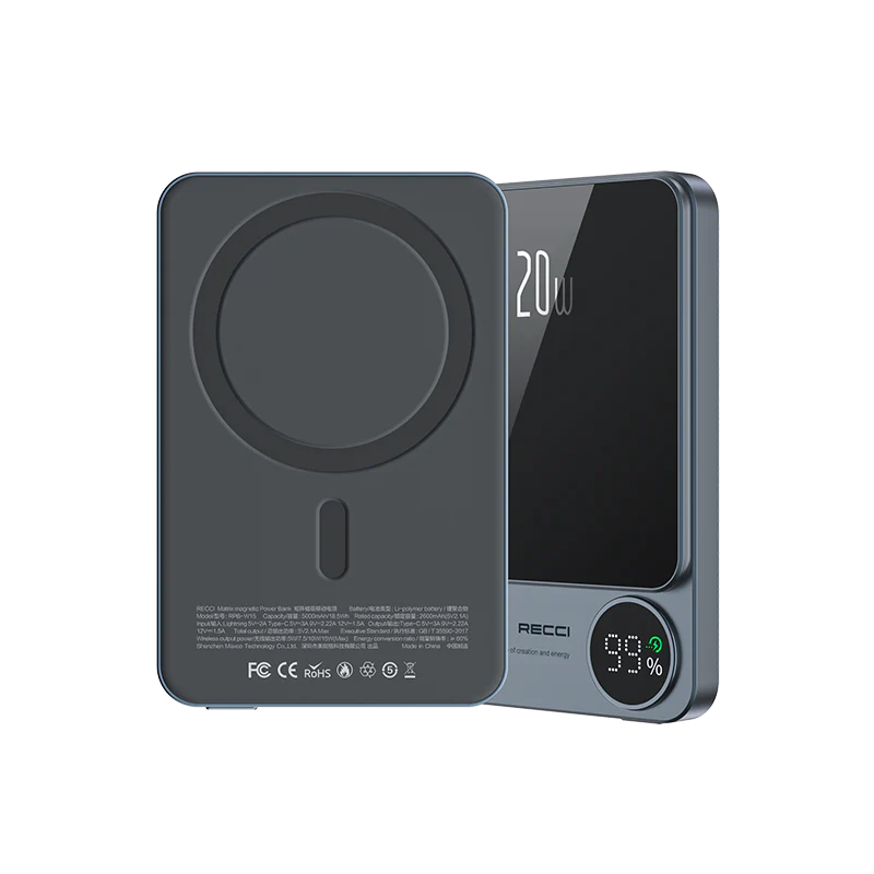 Recci RPB-W16 Matrix MagSafe Battery Pack Magnetic Wireless Power Bank